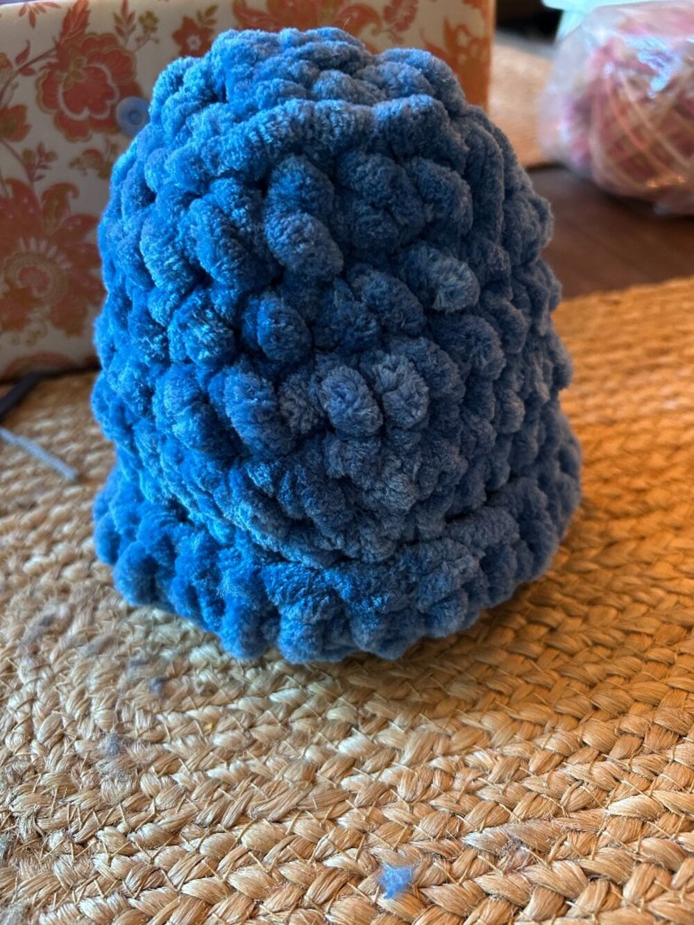 Hand Made Bright Blue Hat